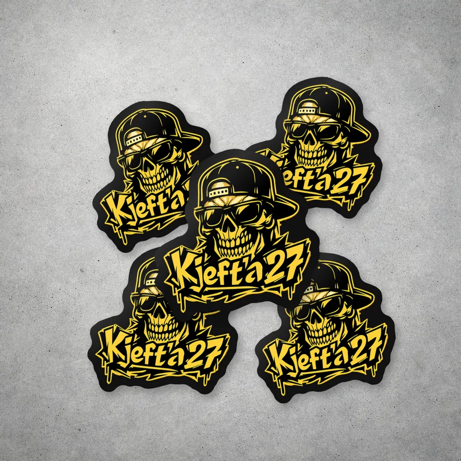 Kjeft'a 27 som sticker